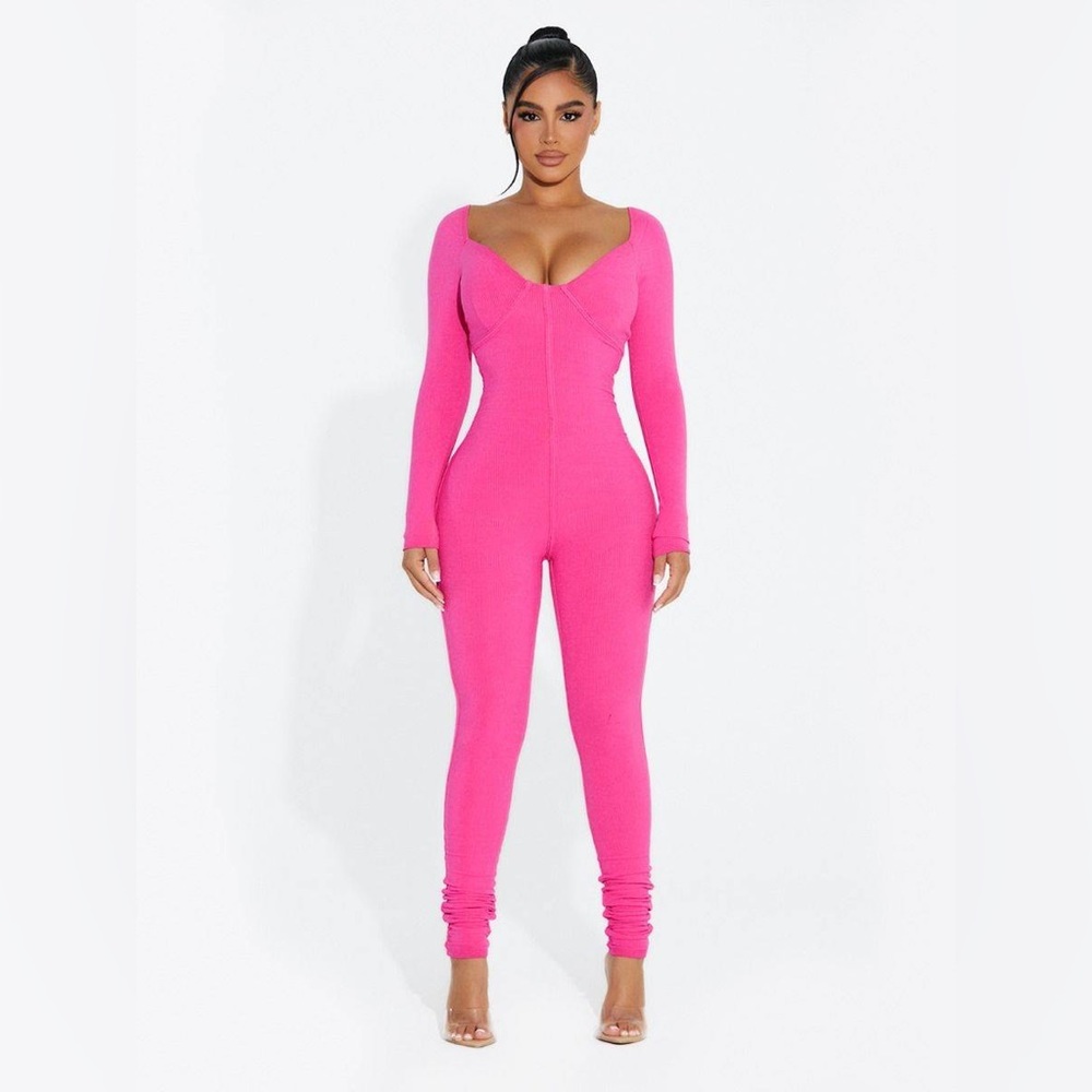 Naked Wardrobe Snatched Bustier Jumpsuit